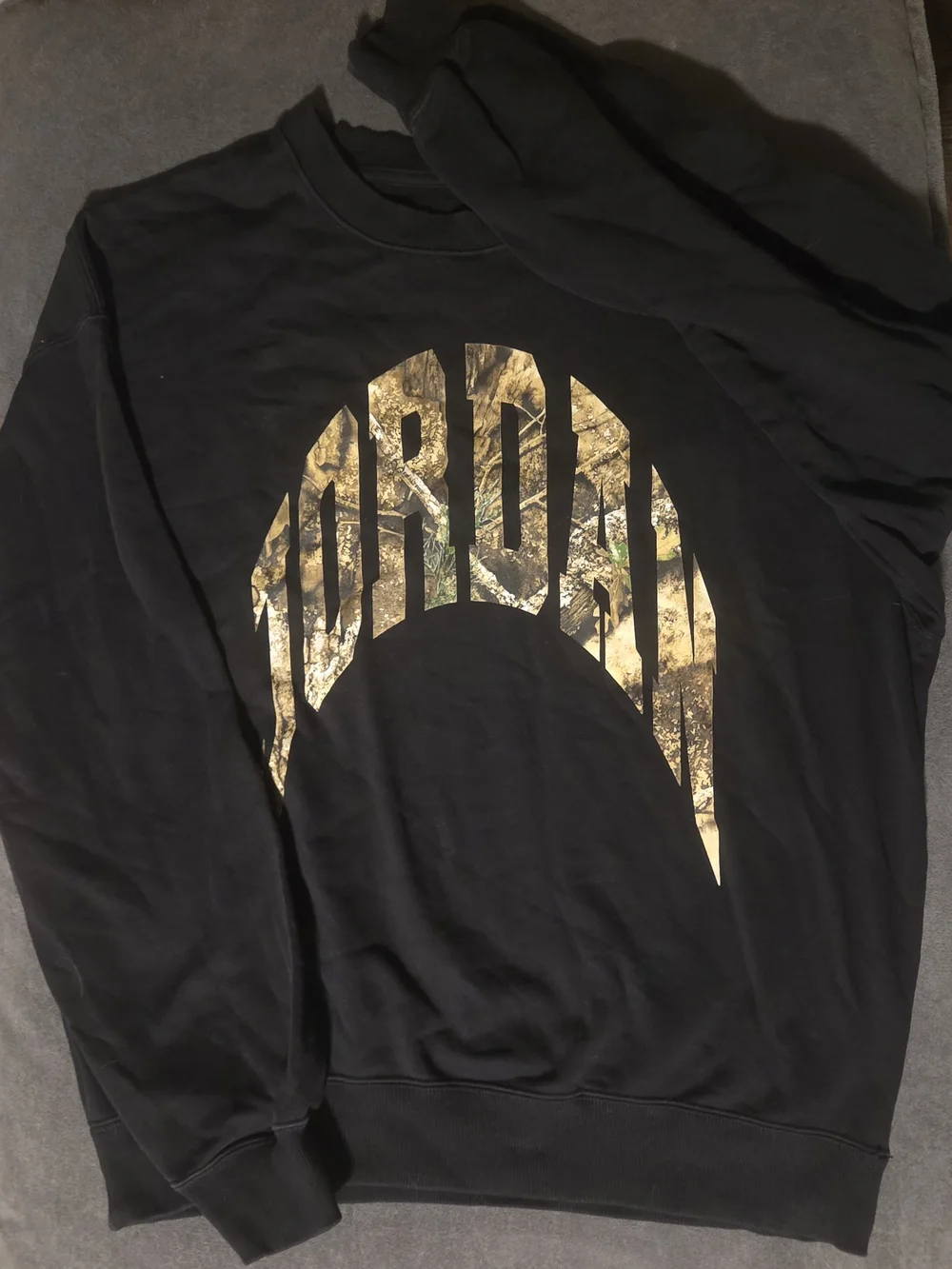 Jordan Jumpman Camo Logo Black Crewneck Sweatshirt Men’s Small